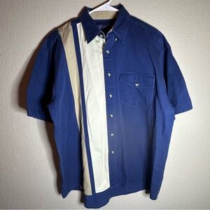 Wrangler Two-Tone Blue and Cream Shirt